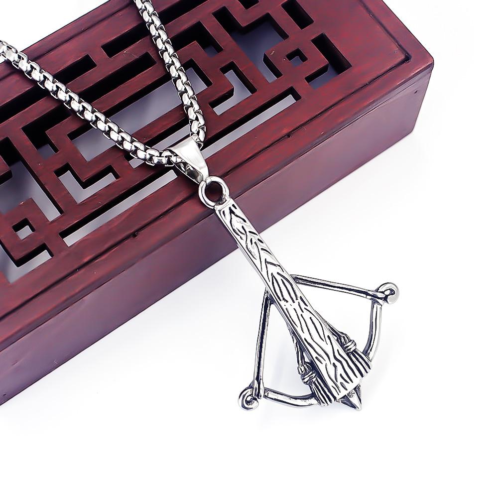 Necklace Hip Hop Anchor Bow and Arrow Fashion Retro Unisex Pendant