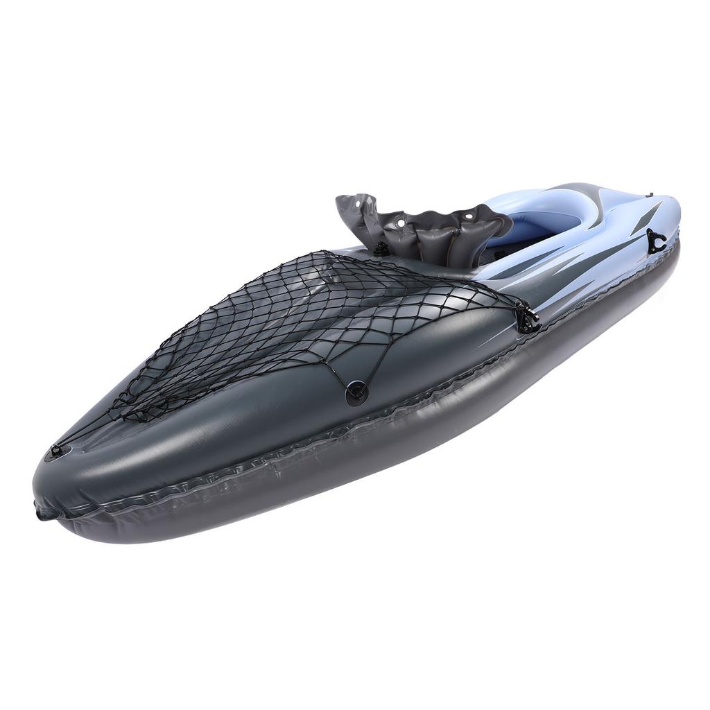1 Person Inflatable Kayak Set PVC UV Proof Portable Blow Up Canoe Boat with Hand Pump Paddle Storage Bag for Fishing