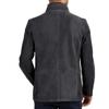 Men's Solid Color British Style Fitted Zipper Jacket with Flap Pockets