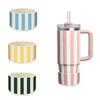 Protetor de Fundo para Copo Térmico Stripe, Compatível com Copos Stanley de 40oz e 30oz, Tampa de Silicone para Copo Térmico