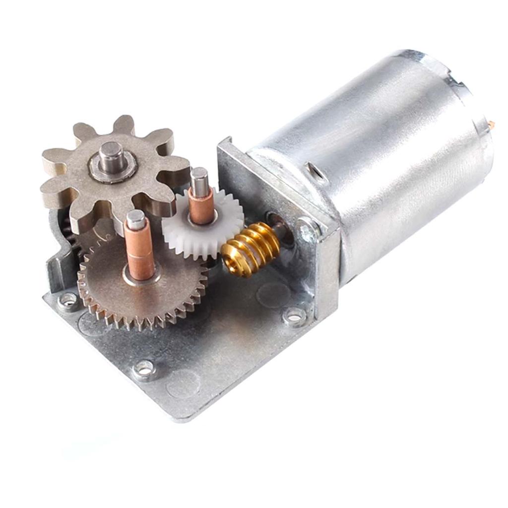 1: 131 Low Noise DC Worm Gear Motor Table Turntable Rotating Gear Reduction Motor