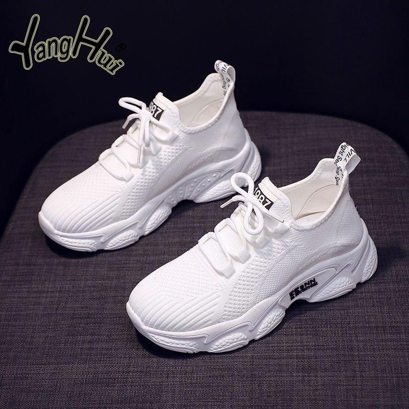 Lightweight Sports Shoes 2024 Summer New Women's Shoes Thin Anti-slip Mesh Breathable Running Small White Platform Sneakers