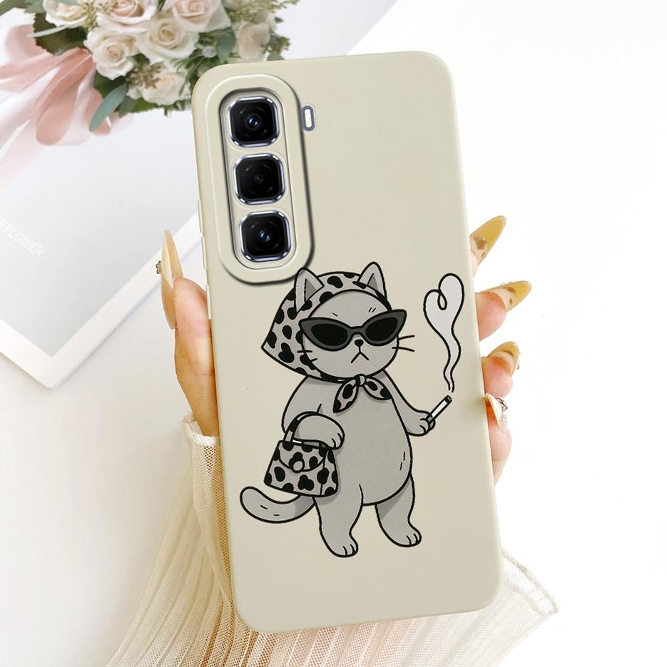 For Infinix Hot 50 Pro Plus 4G Case X6880 Cool Owl Dragon Painted Cover Soft TPU Phone Case For Infinix Hot 50 Hot50 Pro 4G Bags