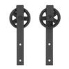 8FT Sliding Barn Door Hardware Roller Track Rail Kit Set for Closet Cabinet