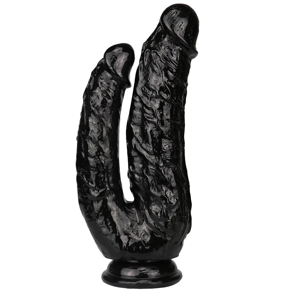 Adult Sex Dildo Toy Double Ended Realistic Dildo Penis Cock Anal Plug Massager G-spot