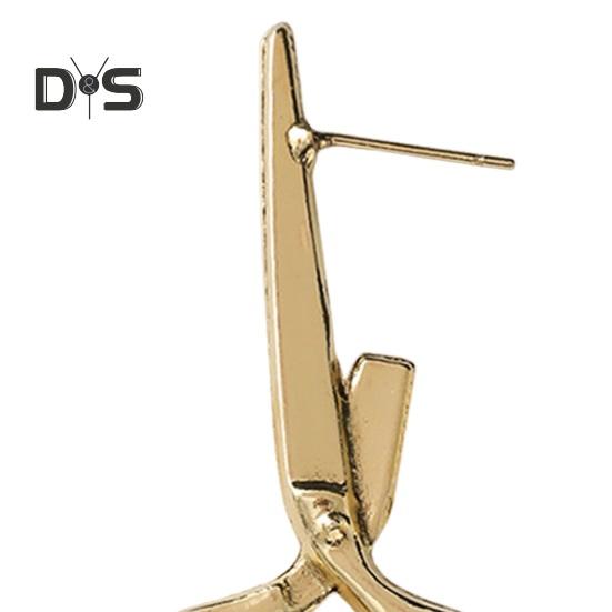 1 Pair Women Earrings Exaggerated Style Scissors Shape Retro Individual Anti-slip Daily Wear Special Occasions Club Ear Jewelry