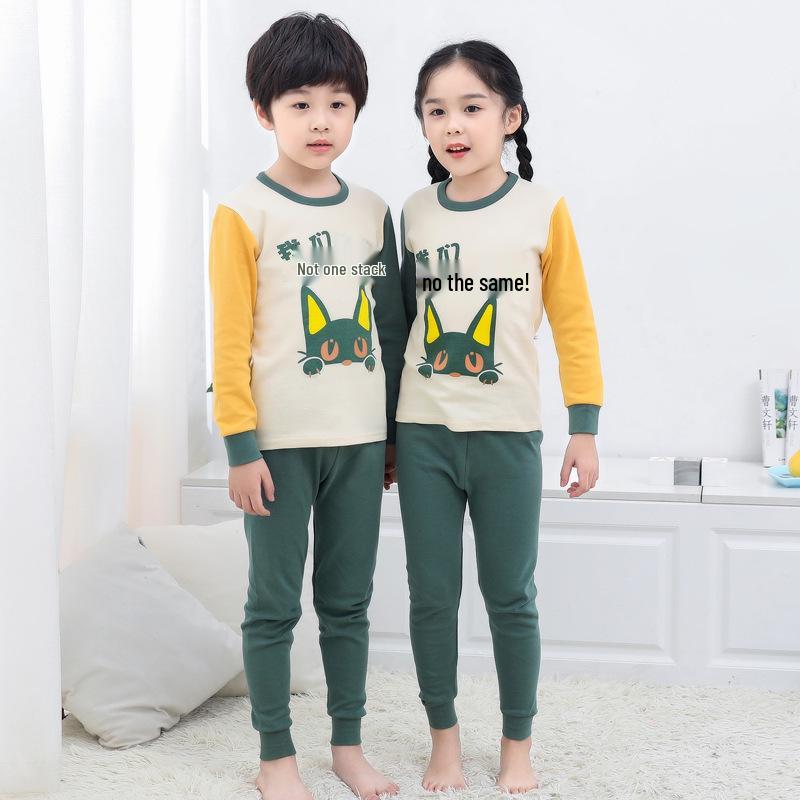 Children's Pure Cotton Underwear and Pajama Set for Girls and Boys – Autumn/Winter Collection