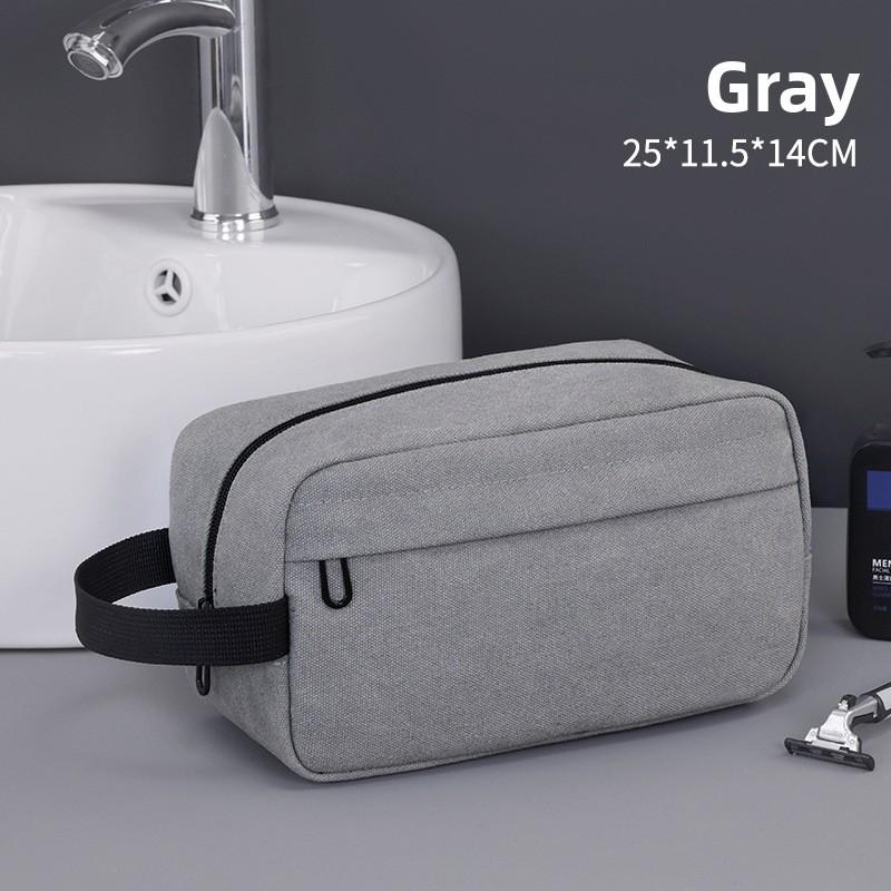 Canvas Travel Toiletry Bag With Water Wash Fabric For Men And Women