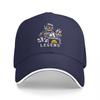 LEGEND Astronaut Robot Design Black Baseball Cap with White Trim and Bold Graphic Print for Casual Streetwear Style