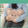 Plush Bear Emoticon Pillow With Soft Foam For Lounge And Office Comfort