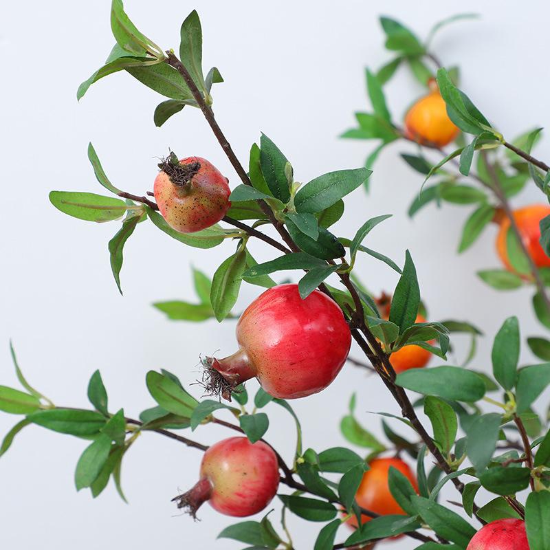 Simulation Pomegranate Fruit New Year's Home Living Room Decoration Bonsai Fake Flower Photography Props Simulation Fruit