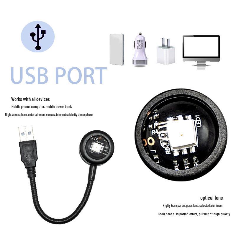 USB Sunset Lamp: Atmosphere & Rainbow Projection Light