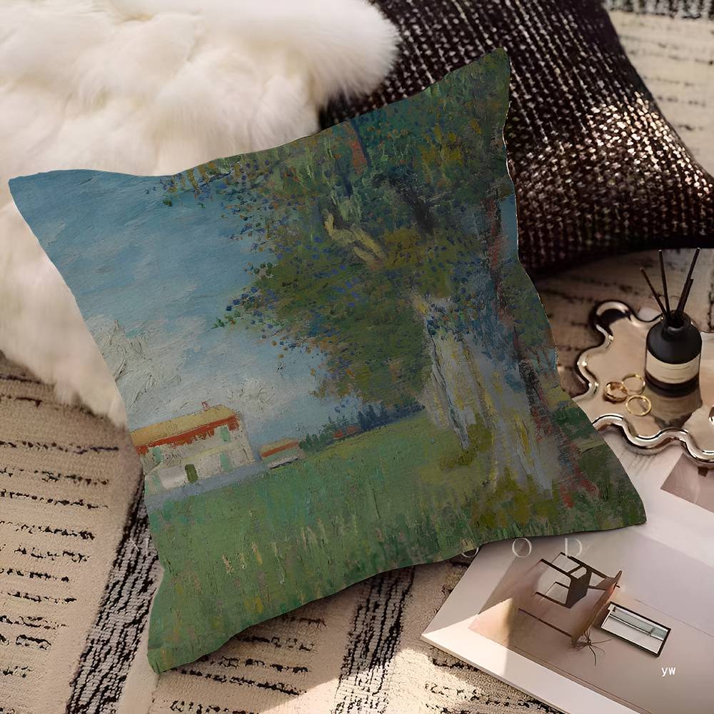Van Gogh Oil Paintings Pillow Cushion Cover Pillowcase Living Room Sofa Home Decor