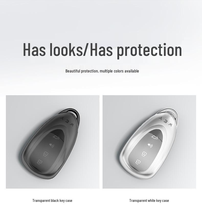 Modrý kryt klíče Blue Mountain pro modely Great Wall Wey Mocha a Latte 2023 - Taška na klíč od vozu s novou energií a přezka