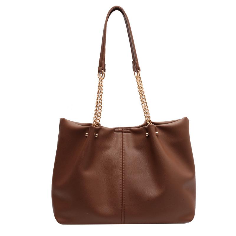 

FLYING STARS Brand Large Capacity Bag Women Bag Popular Shoulder Bag Casual Chain Tote Bag PU Leather Fashion Designer Handbag 34cmX27cmX14cm