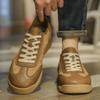 Round Nose Chunky Breathable Shoes For Men Men's Dress Wedding Shoes Low Heel Sneakers Sports Comfortable Overseas