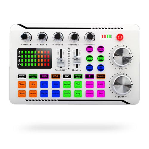 BONKYO M998 Karaoke Microphone Set for Home DJs, F998 DJ Mixer Set, Live Sound Card, Male/Female Voice Changer/Audio Mixer, Streaming Equipment for Co