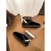 Womens Short Snow Boots Winter Warm Wool Lined Flat Heel Round Toe Slip-On Ankle Boot