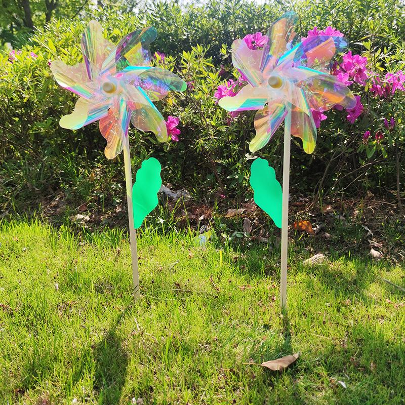 Dazzling Large Laser Pinwheel Toy for Children - Outdoor DIY Decoration & Handmade Material Pack