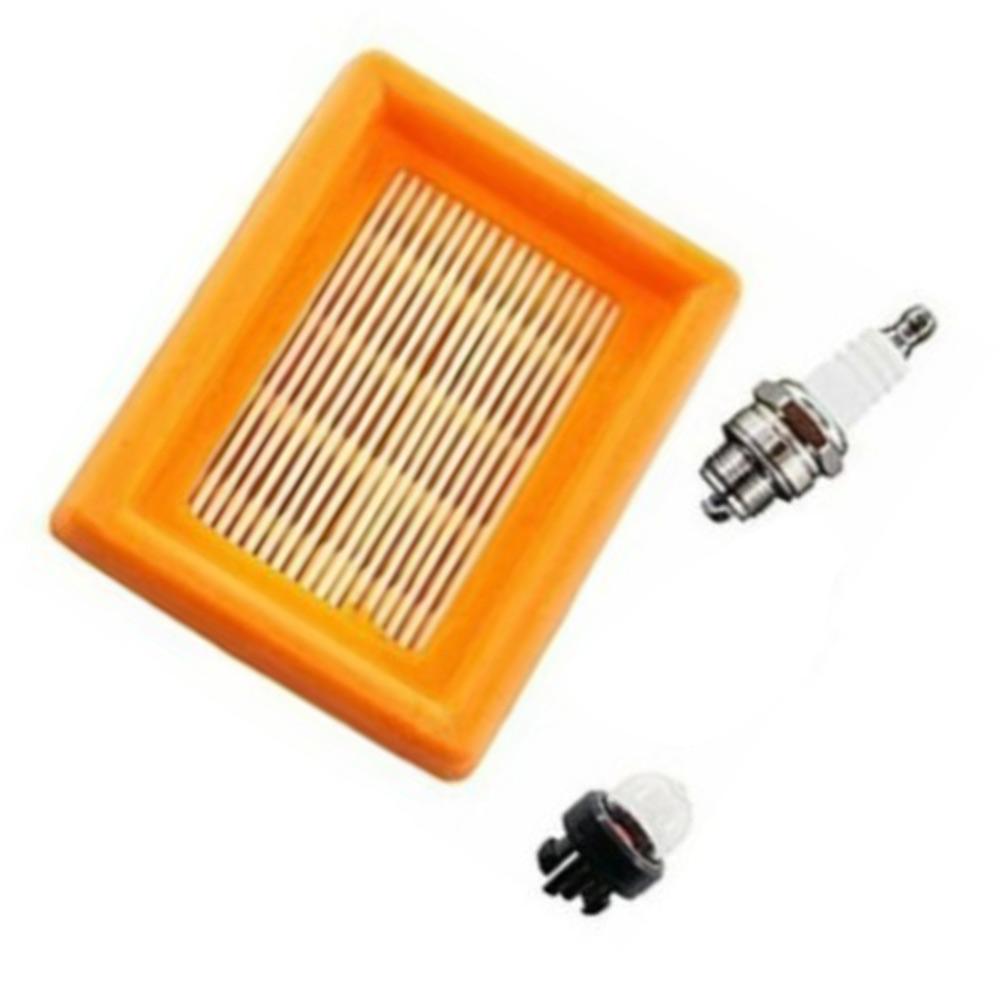 1pc Air Filter Cleaner With Spark Fuel Filter For Primer Blub Replacement For FS120 FS200 FS350 FS400 Trimmers Brush Cutters