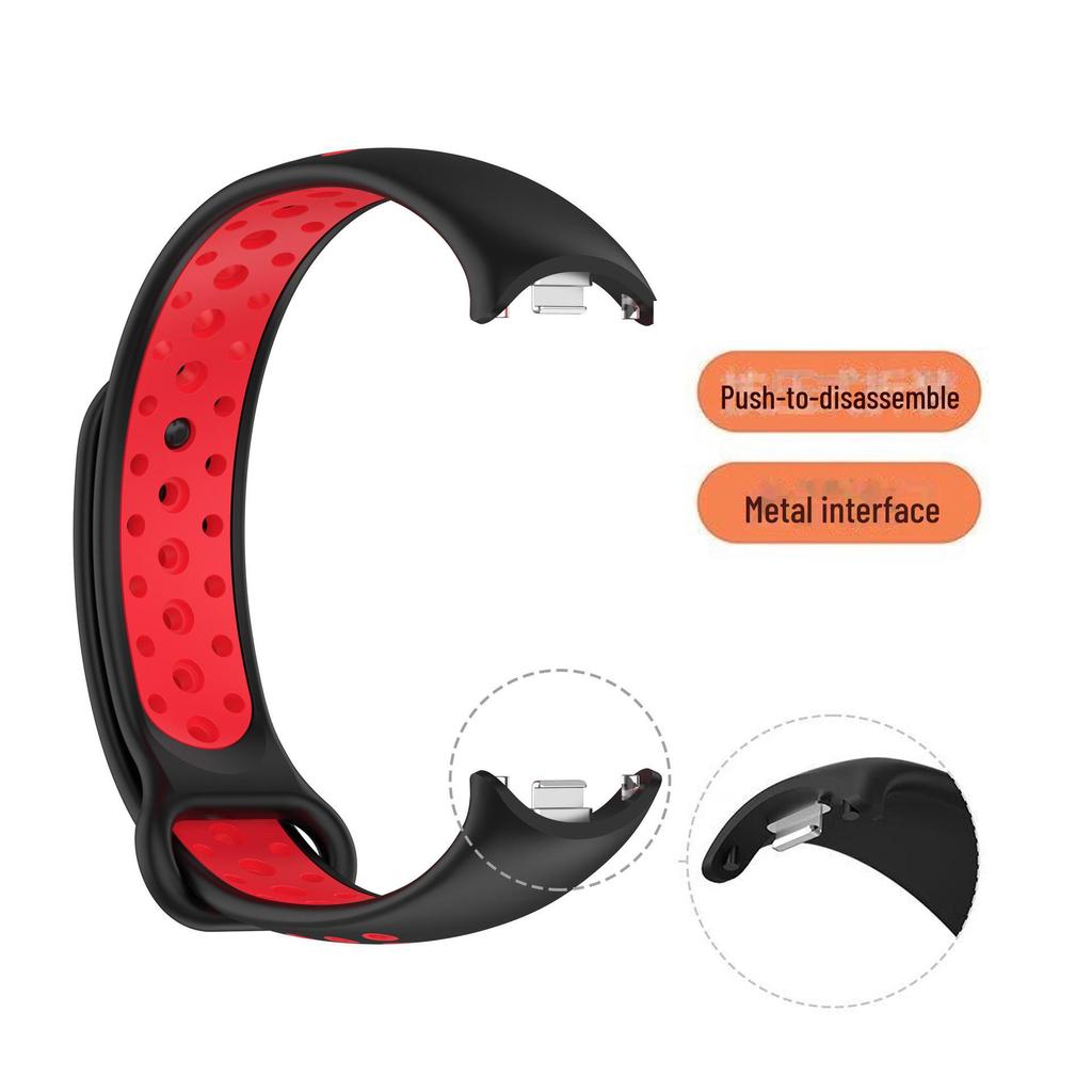 Two-Color Breathable Sports Strap for Xiaomi Mi Band 8/9 - Quick Release Bracelet