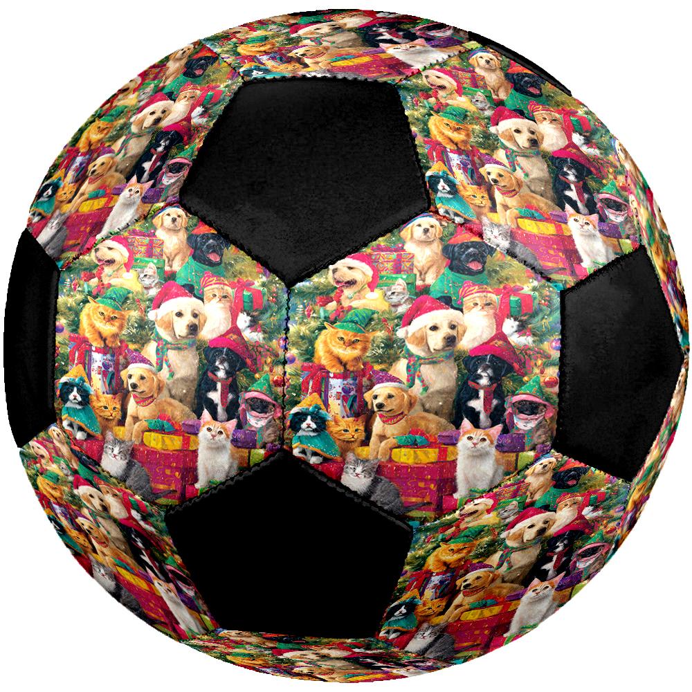Christmas Dog Theme Size 5 Soccer Ball, Suitable for Both Indoor and Outdoor Matches, a Gift Suitable for Everyone.