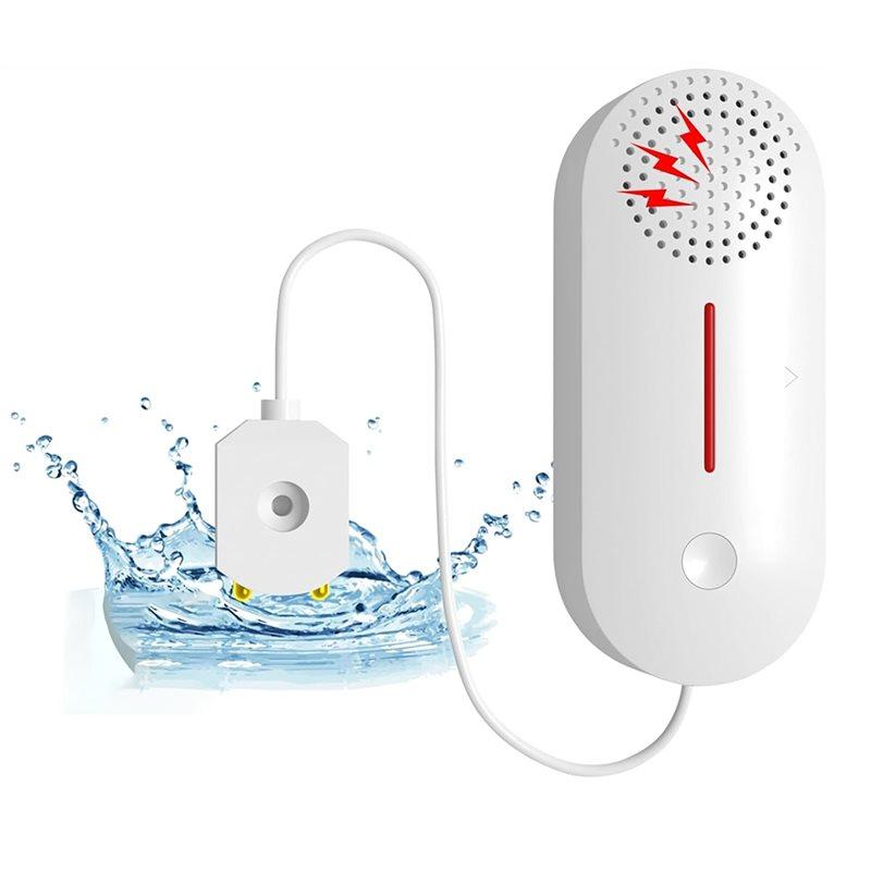 

A96I-Water Sensor,Wifi Water Detector Alarm Leak Detector, For Home With 100Db Adjustable Alarm And App Alerts