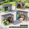 7 x 4 ft Gegalvaniseerd Stalen Tuinhuisje, met Fundament Kit - Donkergrijs