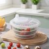 Salad Dryer with Basket Manual Vegetable Clear Lettuce for Home Cooks, Kitchen, Meal