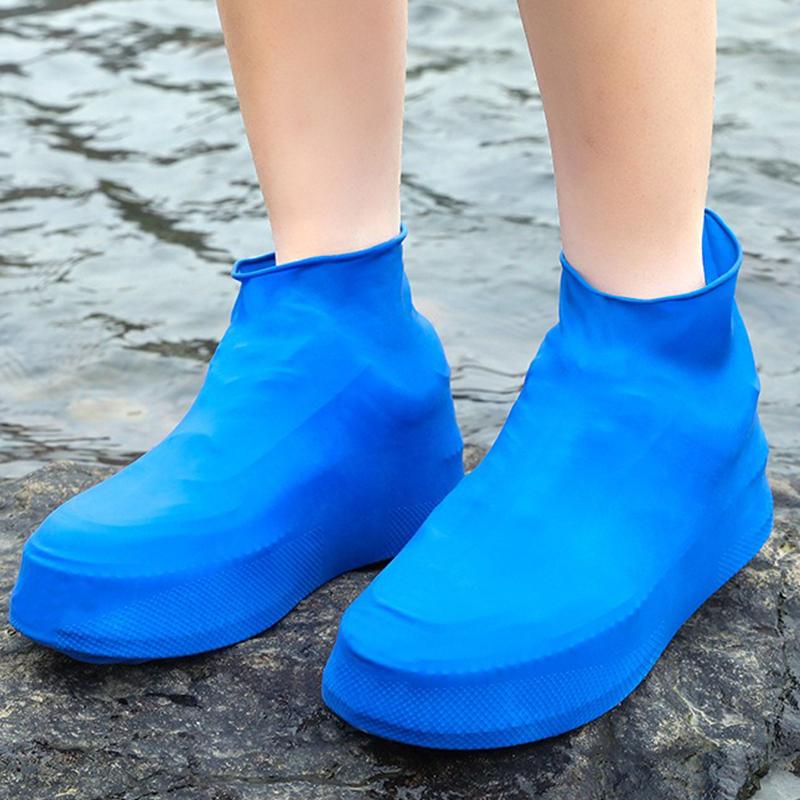1 Pair Latex Rain Boot Overshoes Travel For Outdoor Use Latex Waterproof Shoe Covers Rainy Day Non-slip Reusable Foot Cover