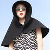 Women Sun Protection Fishing Hat Wide Brim UV Protection Sun Protection Hat for Summer Hiking Gardening Neck Protection Black