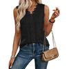 Women Loose V Neck Sleeveless Going Out Casual  Lace Trim Tank Tops