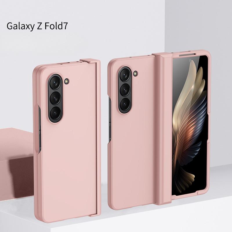 PC Skin Texture Hard Shell Hinge Protection Phone Case for Samsung Galaxy Z Fold 7 6 5 3 4 ZFold7 Full Package Protective Cover