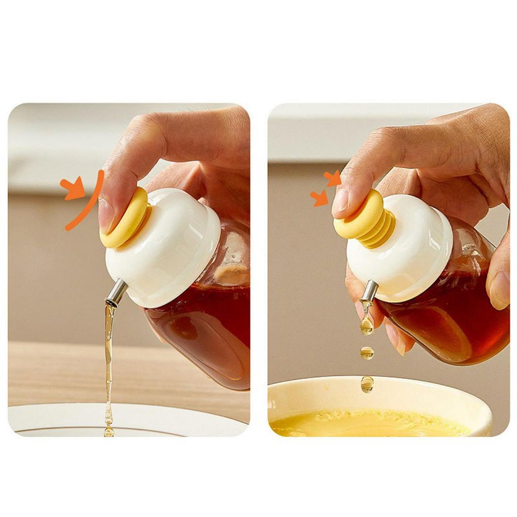 Olive Oil Dispenser Liquid Glass Jar Leakproof Condiment Bottle 100 ml Clear Soy
