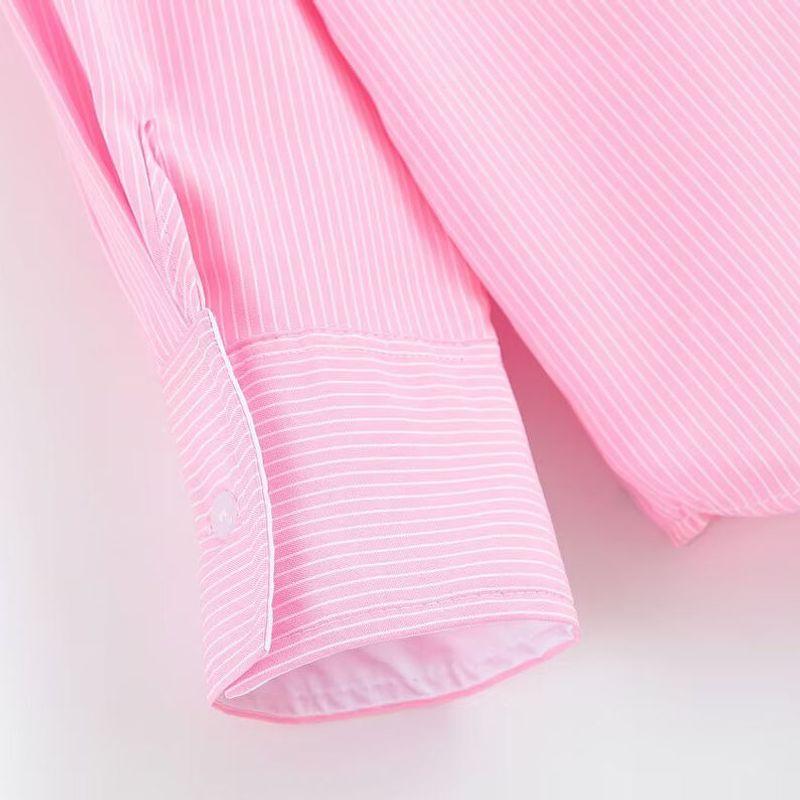 Kaslead New Arrival Women's Fashion Style Fashion Blended Long Sleeves Lapel Shirt 8741049