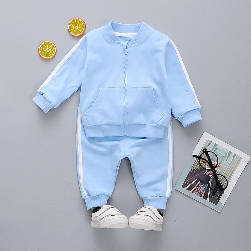 Vår Höst Baby Flickkläder Barn Pojkar Casual Jacka Byxor 2st/Set Småbarnskostym Spädbarnsoutfits Barn Träningskläder
