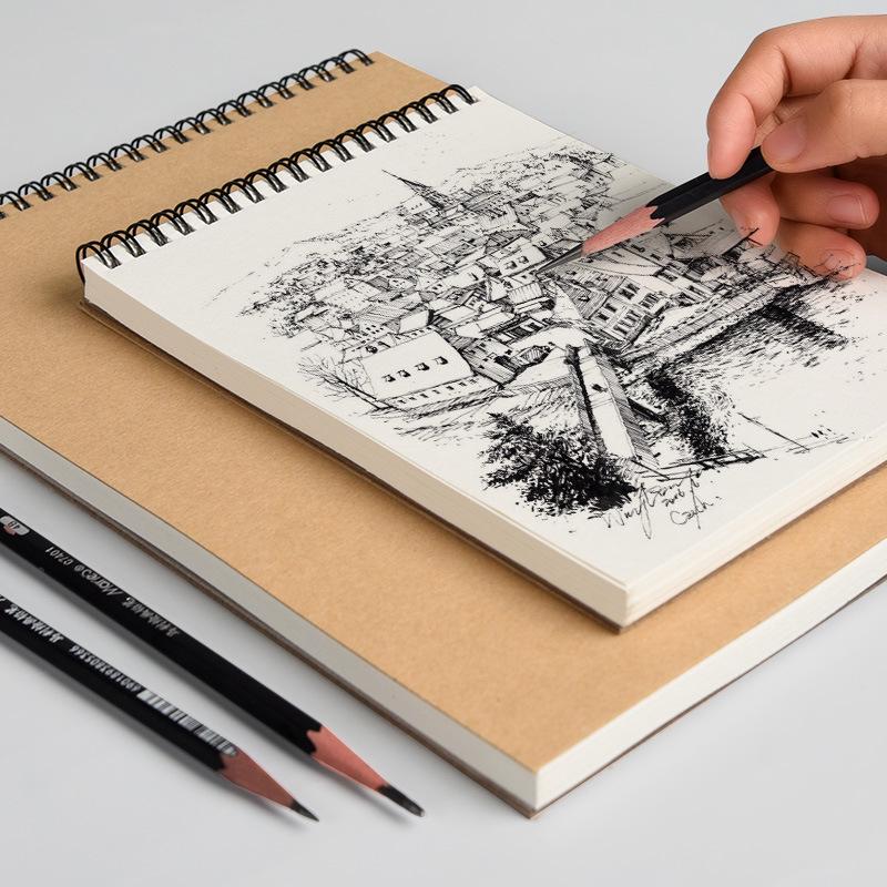 Yuanhao Sketchbook: A4/A5 Coil, 32K/16 Open Art Student Sketchpad, 8K/8 Open for Kindergarten, A3/4K Sizes Available