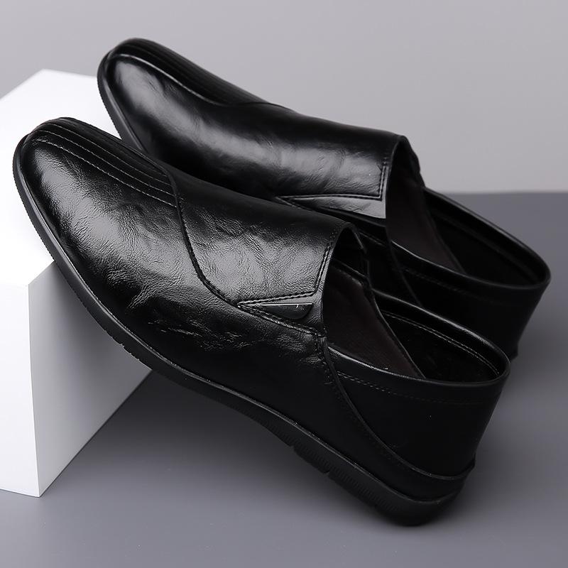 Fashion British Spring Autumn Business Men's Dress Shoes Fashion Slip-on Soft Sole Driving Shoe Male Designer Flat Leather Shoes for Men