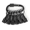 A84X-24PCS Bit Holders Keychain, 1/4 Inch Hex Shank Bit Holders, Quick-Change Design For Nut Driver, Screwdriver & Drill Bits