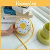 Donut Design Cartoon Children Crossbody Bag With Adorable Letter Image Daily Use