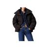 Solid Color Letter Zipper Long Sleeve Down Jacket Women Outerwear J20J224922-BEH