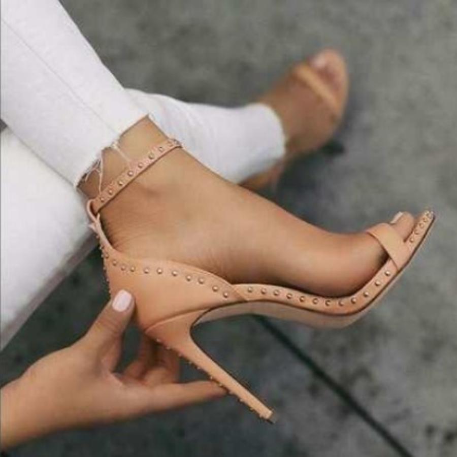Head Mixed Color Leather Shoes Classic Wild Baotou Sandals Mary Jane high Heels Head Mixed Color Leather Shoes Classic Wild Baotou Sandals Mary Jane high Heels