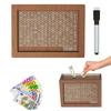 Wooden Cash Money Saving Box Money Saving Challenge Box with Money Target And Numbers Piggy Bank with Dry Erase Pen for Kids Adults