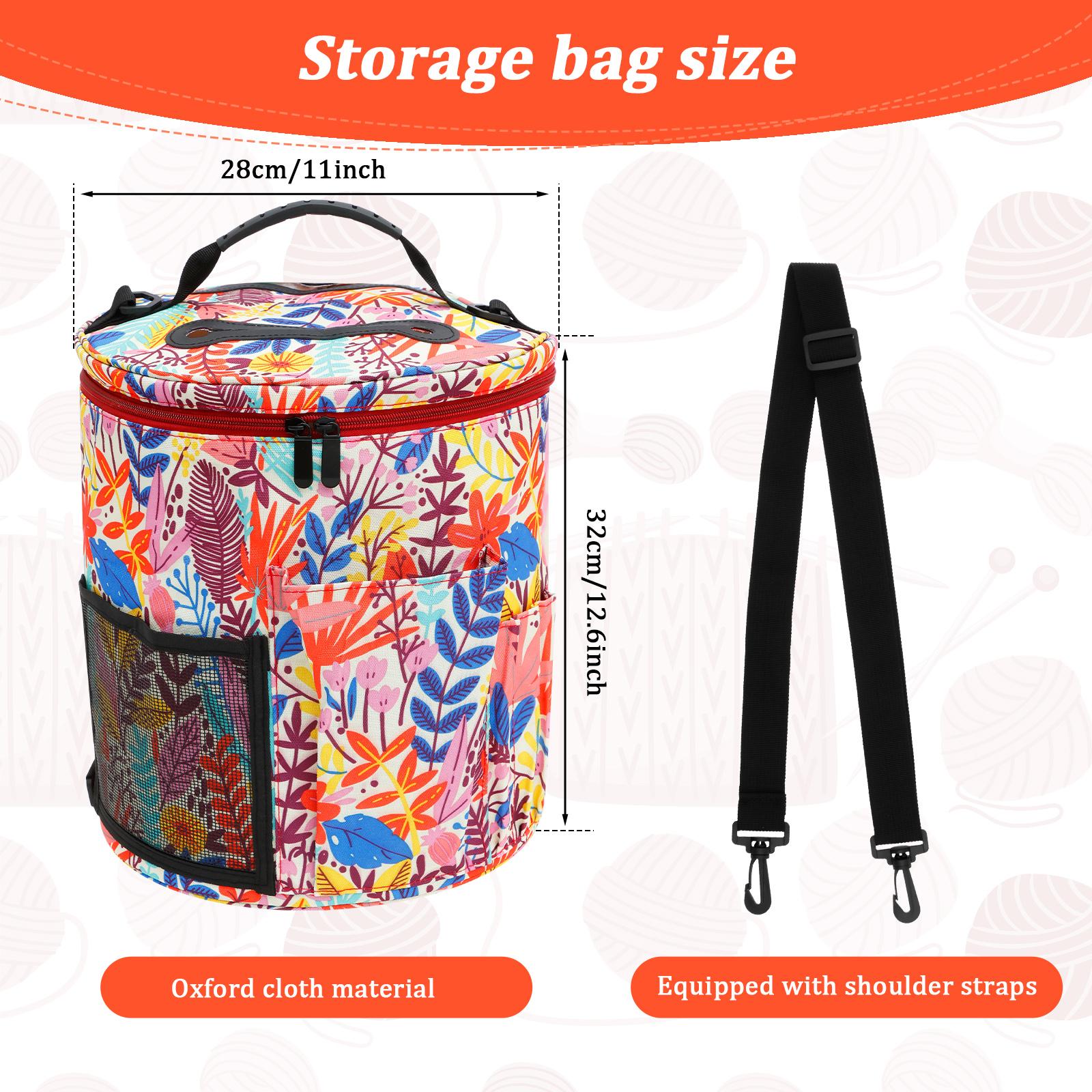 

Ручна в язана сумка-кошик для зберігання пряжі, велика місткість, багатоцільова, ручна, зі знімними плечовими ременями, для в язання гачком