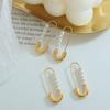 Chic Autumn/Winter Imitation Pearl Paper Clip Earrings - Stylish, Versatile, Light Luxury.