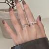 youngglow silver925 double line loop ring (2color)