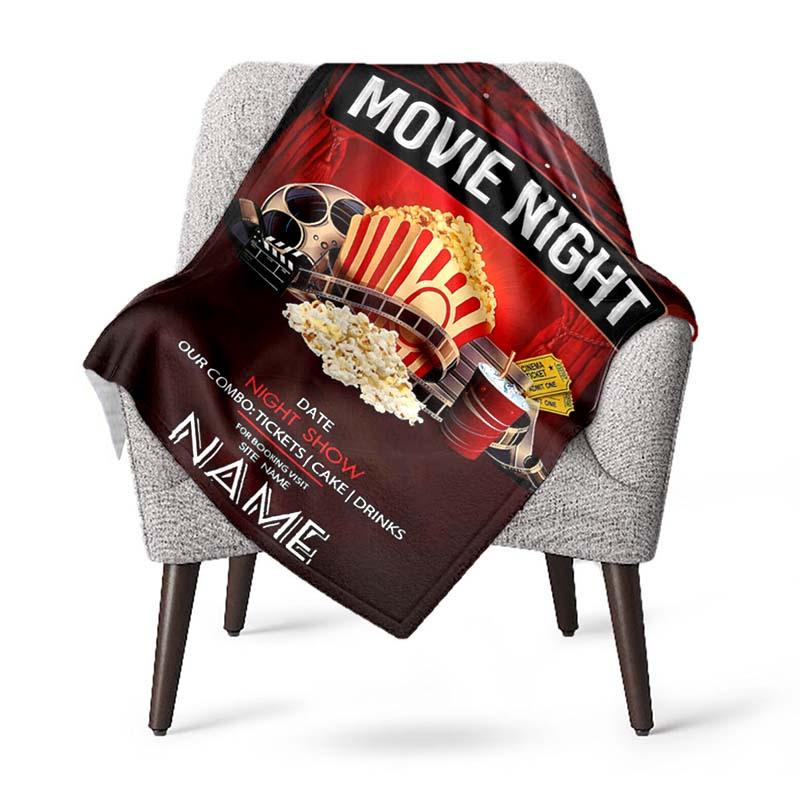 Movie Invitation Customize Your Name Blanket Used For Chair Office Sofa Bed Camping Soft And Warm Giving Friends And Relatives Birthday Graduation