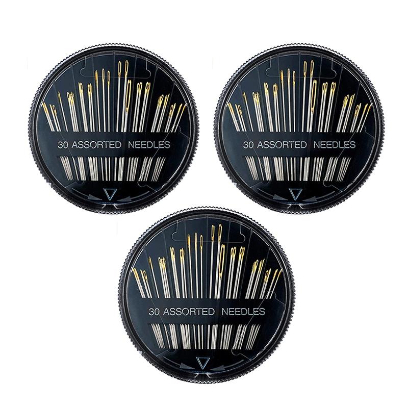 3/5Set Sewing Needles Handcraft Needlework Embroidery Mending Gold Tail Needles 30PCS/Set Household DIY Art Sewing Accessory ZYF