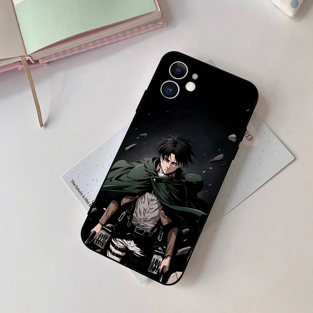 Levi B-AckermanY Attack On Titan Phone Case Black Phone Case For IPhone 17/16/15/13/14 Pro Max/ 11Plus/X/Xr/Xs Max 13mini