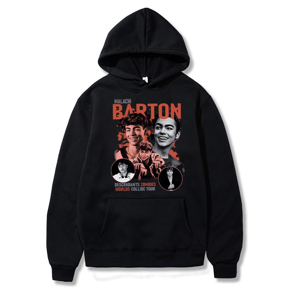 Malachi Barton Hoodie Zombies Descendants Worlds Collide Tour Hooded Sweatshirt Malachi Burton Victor Shirt Retro Hiphop Hoodies